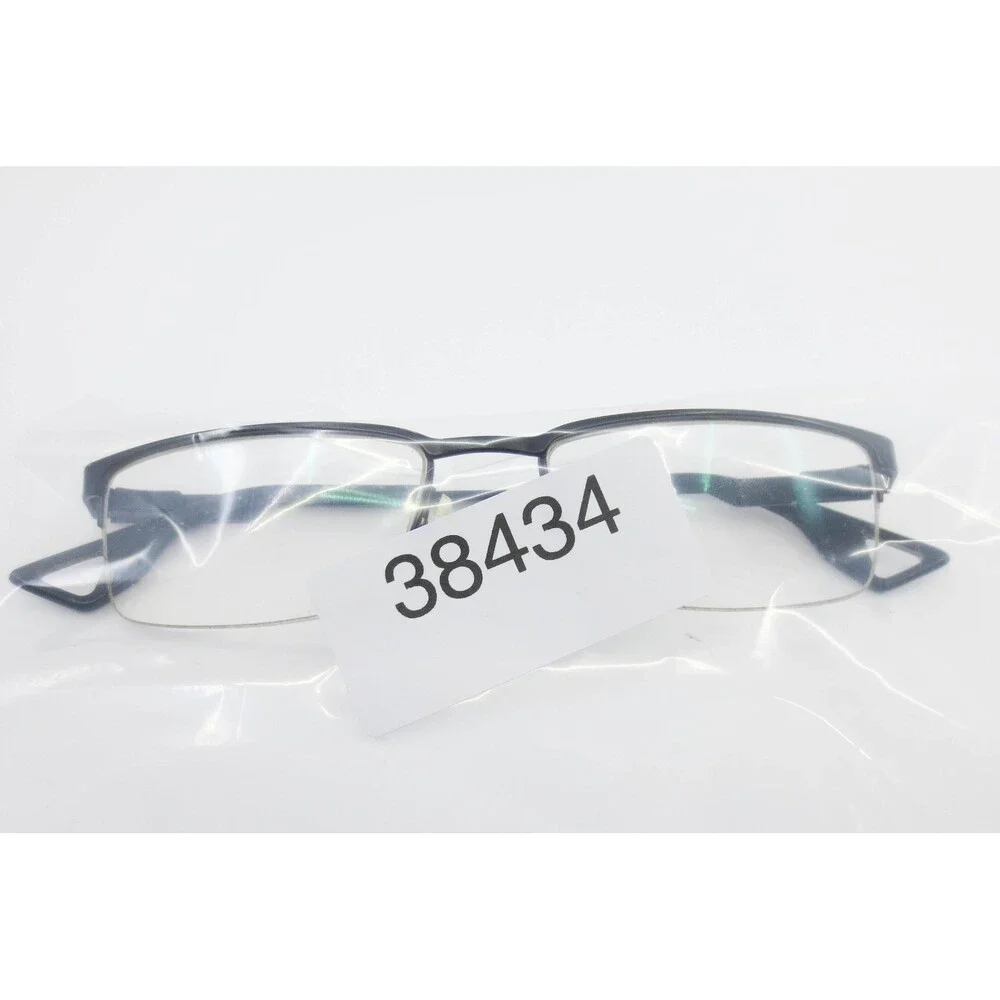 Emporio Armani EA 9588 Black Semi Rimless Rectangular Eyeglass Frames 52 17 140